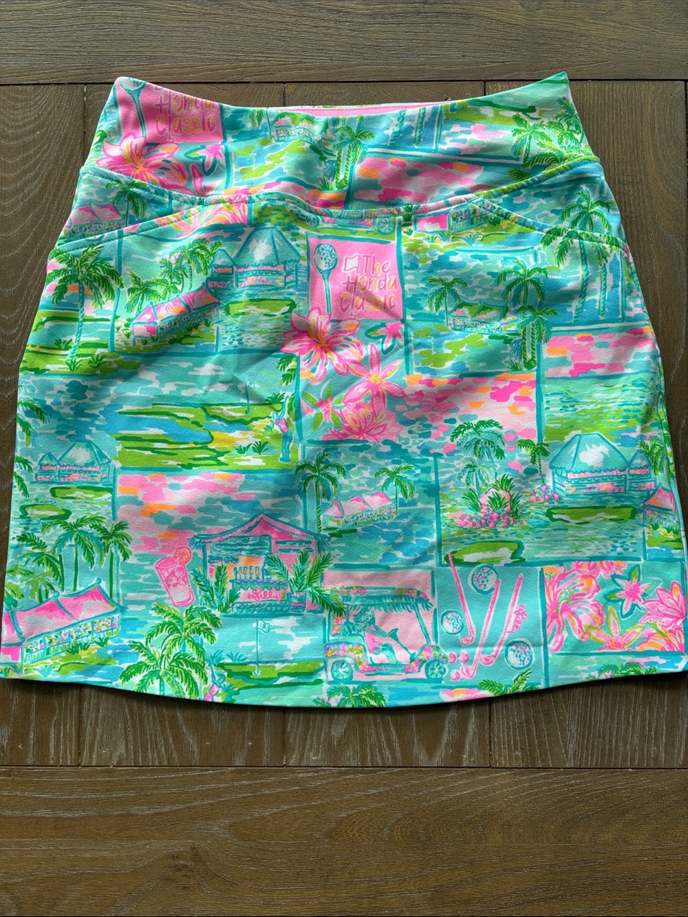 Lilly Pulitzer Teal, Pink & Green Tropical Print Skort